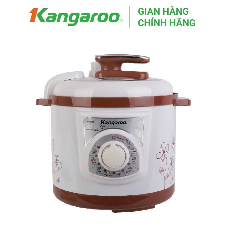Nồi áp suất 6 lít Kangaroo KG136 ( loại cơ - màu trắng)