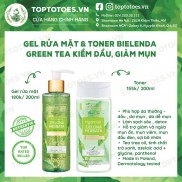 Gel rửa mặt & Toner Bielenda Green Tea làm sạch sâu, kiềm dầu, giảm mụn