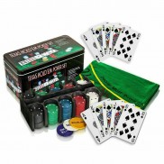 Bộ Phỉnh 200 Chip Poker Texas Holdem Hold'em Blackjack Full Hộp