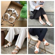 Bộ Sưu Tập Giày Sandal Nữ Đi Học - Văn Phòng Màu Trắng TINH KHÔI - Dép Văn Phòng