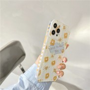 Ốp điện thoại TPU mềm in hình hoa màu vàng chống rơi dành cho iphone 11 pro max /12/ x/ 7 plus/ 8/ 6/ 11