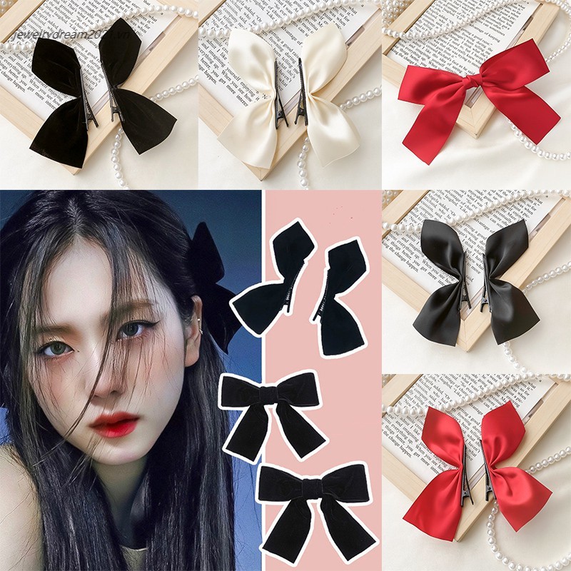  Kẹp tóc hình nơ bằng nhung xinh xắn cho nữ