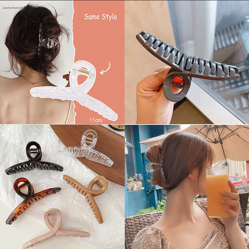 Kẹp tóc bằng nhựa Acrylic màu trong suốt