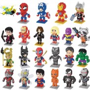 (size 10cm ) lego 3D xếp hình siêu nhân anh hùng marvel dễ thương, đồ chơi sáng tạo trẻ em, quà sinh nhật bé trai