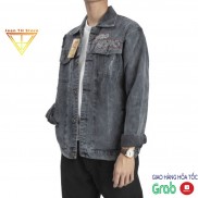 Áo khoác jean UNISEX nam nữ TH Store bò thêu Tokyo cá tính chống nắng ulzzang