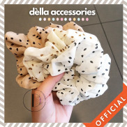 Dây Buộc Tóc Crunchies Họa Tiết Chấm Bi Đáng Yêu Cho Nữ DÈLLA ACCESSORIES 401