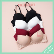 Áo lót nữ nâng ngực có đệm mỏng ren nơ sexy gợi cảm chống chảy xệ DOLLY SECRET A07