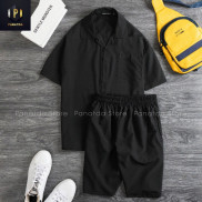 Bộ Đi biển, bộ ngủ nam nữ chất liệu vải lụa gió sợi tre thoáng mát