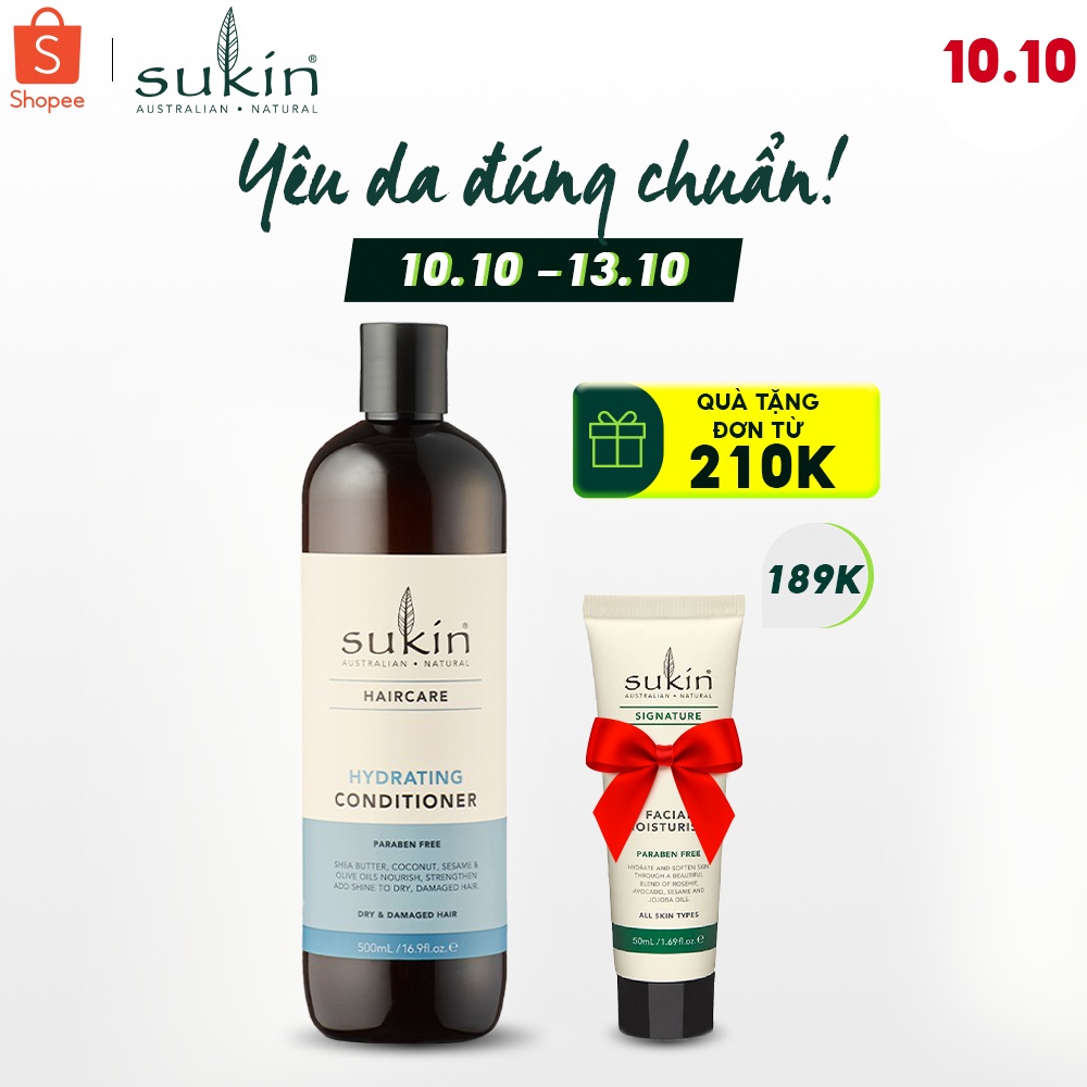 Dầu Xả Dưỡng Ẩm Cho Tóc Sukin Haircare Hydrating Conditioner 500ml
