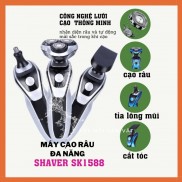 Máy cạo râu đa năng SHAVER SK1588 , máy cạo râu 3in 1 thông minh chống nước cao cấp