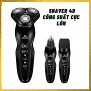 Máy cạo râu đa năng chống nước SHAVER 4D thế hệ 1,thế hệ 3 có màn hiển thị pin và chỉnh tốc độ cạo