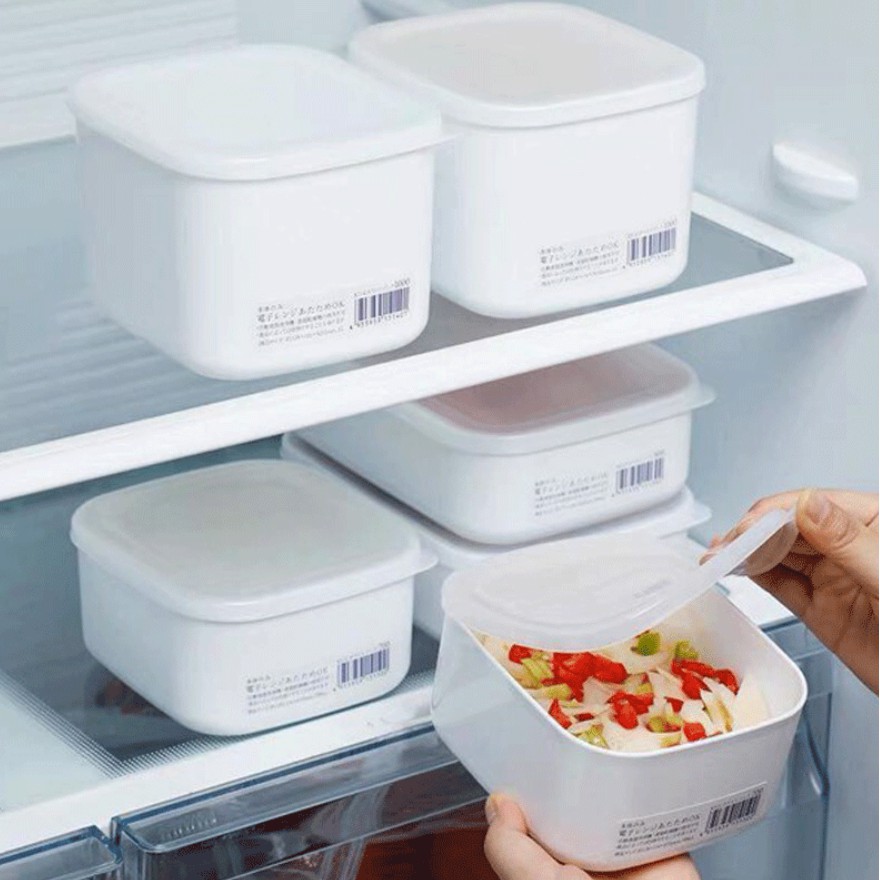 Set 4 hộp nhựa đựng thực phẩm trữ đông White Pack nội địa Nhật Bản