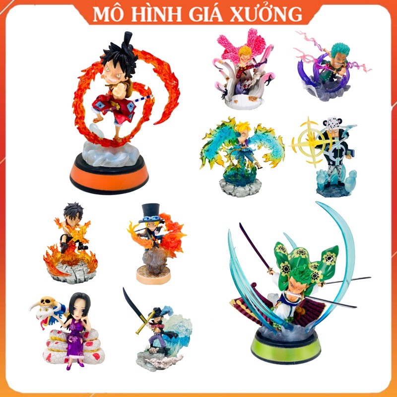 Mô hình One Piece Luffy Zoro Ace Sabo Marco Doflamingo Mihawk Boa Hancock  Kuma Katakuri , figure anime one piece