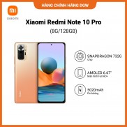 ĐIỆN THOẠI XIAOMI REDMI NOTE 10 PRO | 6.67'' | SNAP732G | 8G | 128GB | 108+8+5+2MP | 16MP - Hàng chính hãng Digiworld