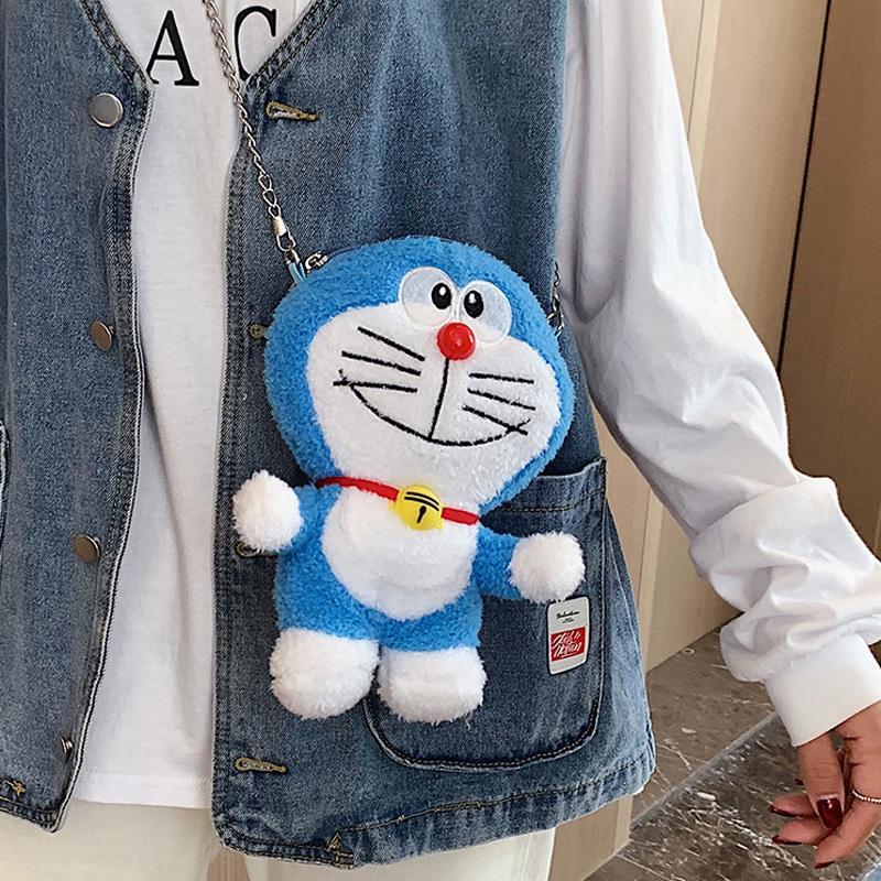 Túi Đeo Chéo Họa Tiết Doraemon Nhồi Bông Đáng Yêu Cho Nữ Thời Trang 2021