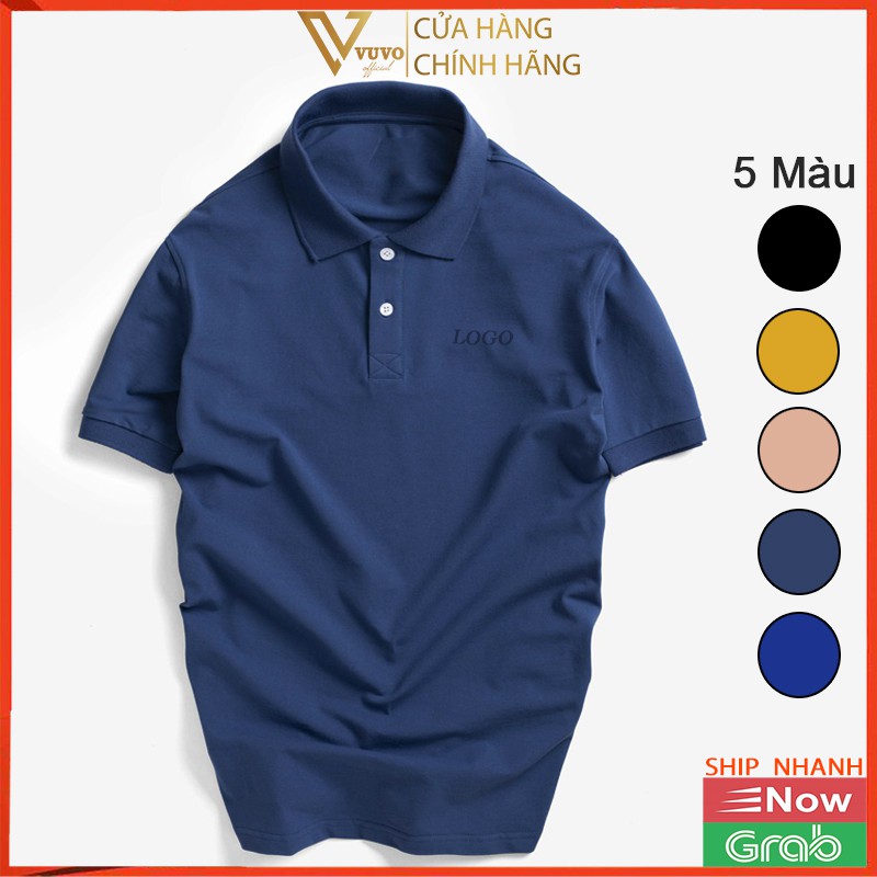 Áo Polo Nam Cổ Bẻ Tay Ngắn Vuvo Official Có Logo Thêu Ngực Trái, Chất Cotton Mềm Mại Co Giãn 4 Chiều