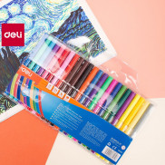 Bút màu nước học sinh Deli, 1.0mm, 12 màu - 18 màu - 24 màu/hộp E37169/E37170/ E37171