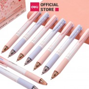 Bút bi nhiều màu Deli - 0.7mm - 4 màu mực - Vỏ thiết kế hoa - 1 chiếc - S311