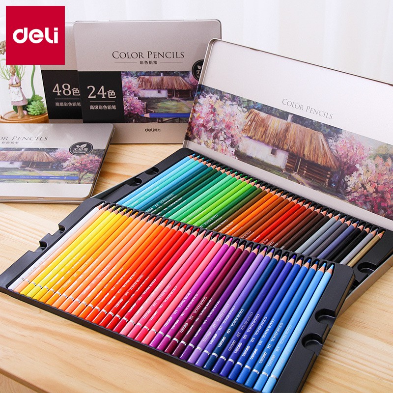 Bút chì màu gốc dầu cao cấp Deli - 6565 / 6566 / 6567/6568