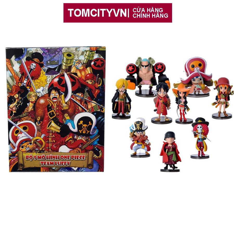 Combo Bộ 9 Mô Hình One Piece - Team Luffy đủ 09 nhân vật (có hộp)