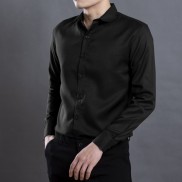 Áo sơ mi trơn nam form Hàn Quốc LADOS - 3523, chất kate lụa nến mềm mịn