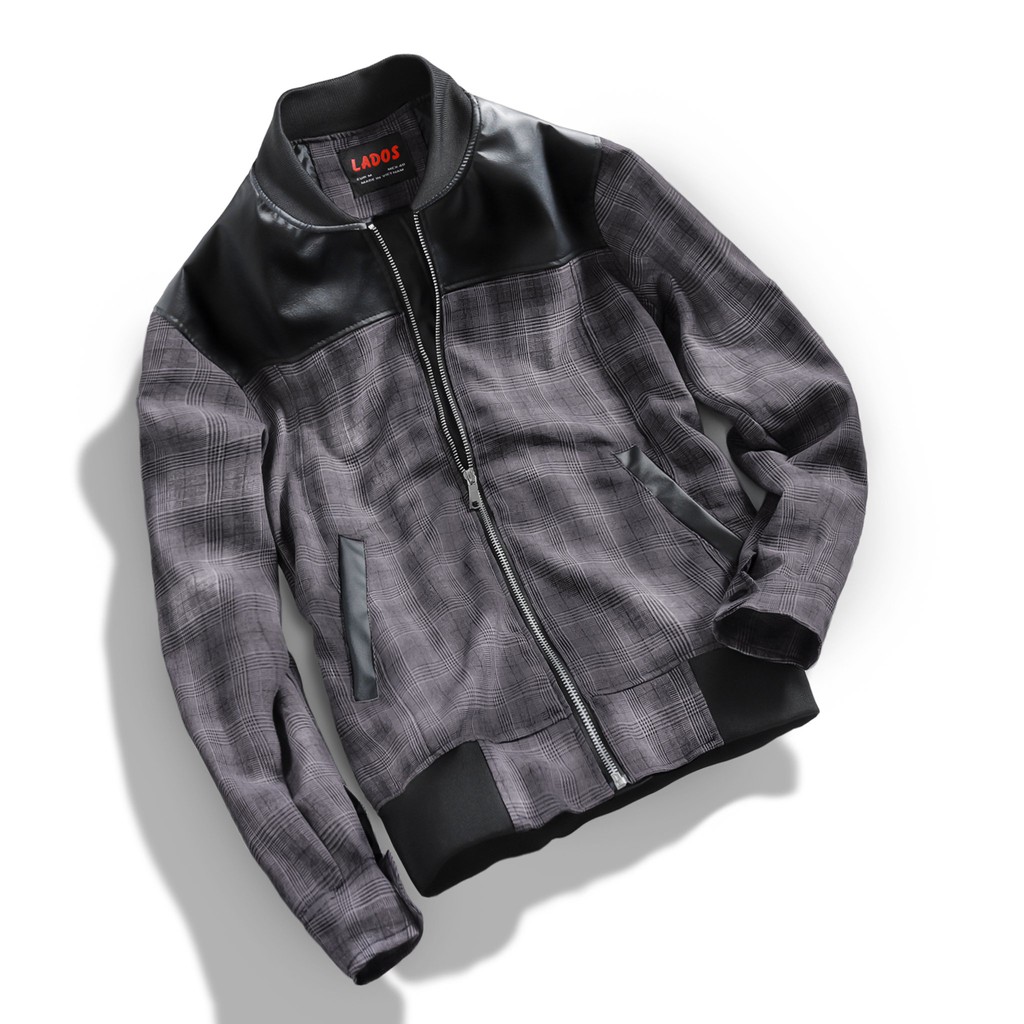 Áo khoác caro phối LADOS - 2031, vải bố caro cao cấp, co dãn nhẹ