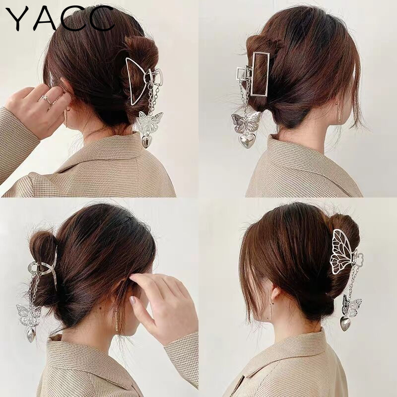  Kẹp tóc phối mặt hình bướm bằng hợp kim kim loại Hàn Quốc cho nữ