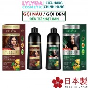 Dầu gội phủ bạc GELISSA 500ml nhật bản - Dầu gội nhuộm tóc đen, nhuộm tóc nâu. thảo dược tự nhiên an toàn GD05