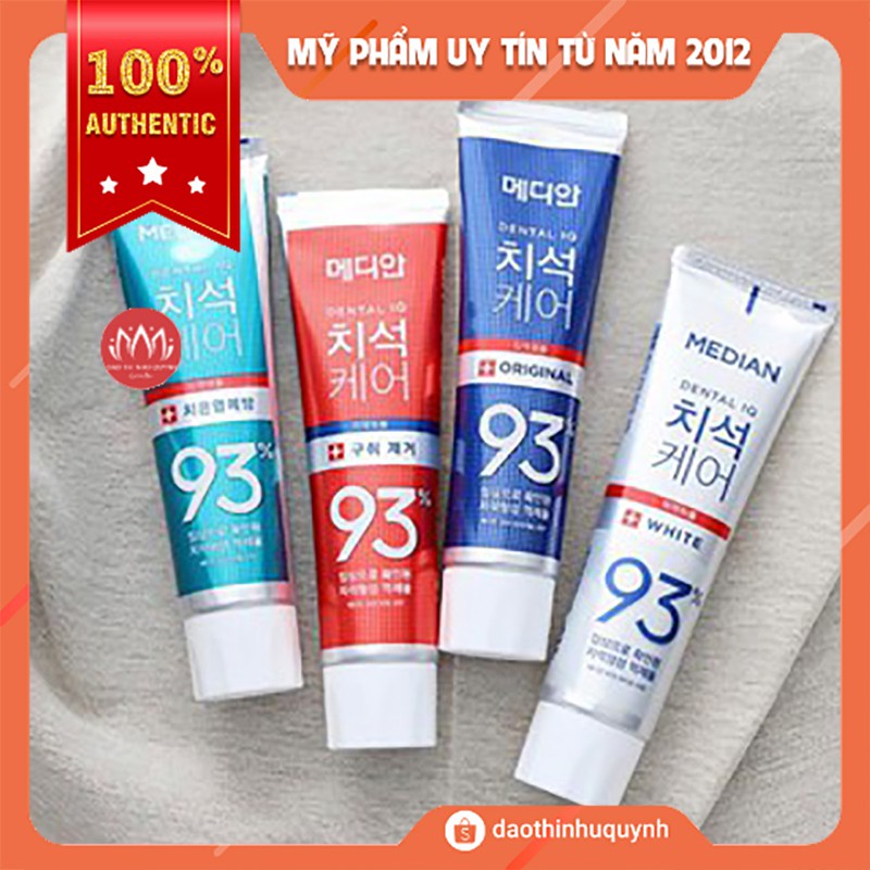KEM ĐÁNH RĂNG MEDIAN 93% SỐ 1 Hàn QUỐC Dental IQ Chính hãng Làm trắng răng - Ngăn mảng bám 120g
