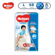 Tã dán Huggies Dry Super Jumbo M76/L68/XL62/XXL56