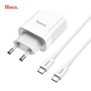 Củ cáp sạc nhanh 18w Qc3.0 type c đến lightning cho iphone 12pro/ 12promax / 11pro Hoco C80 chính hãng