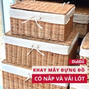 Khây mây đựng đồ có vải lót COI20