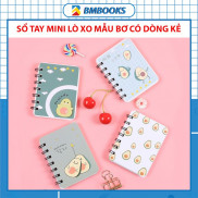 Sổ tay cute ghi chép kế hoạch, công thức, từ vựng - sổ mini gáy lò xo họa tiết Bơ Tròn Avocado xinh xắn 80 trang BMBooks
