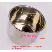 Lòng nồi áp suất Inox 6lit - Ruột nồi áp suất Inox 6L - cho Nồi áp suất đa năng 6 lít 1000w  lắp lẫn các thương hiệu