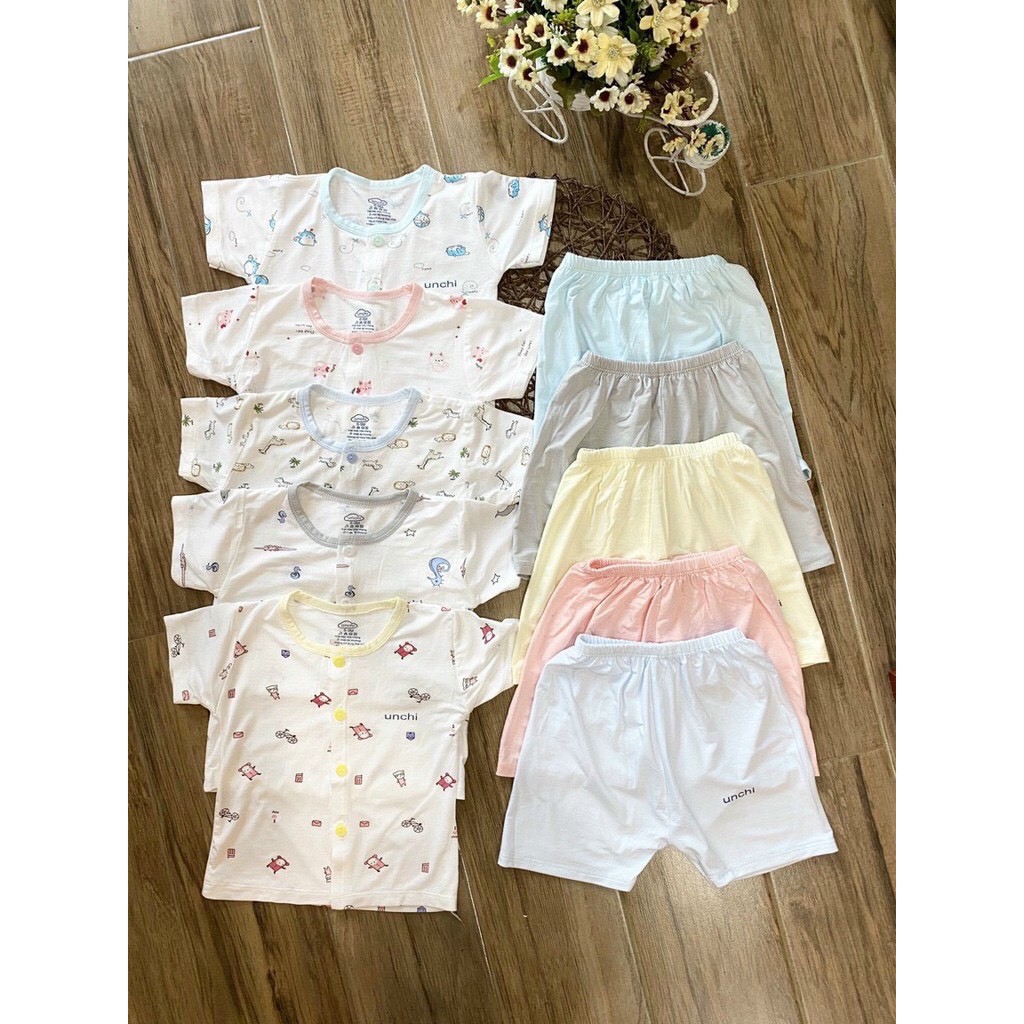 Bộ Cộc Unchi Cài Giữa vải Peptit Sợi Tre Siêu Đẹp