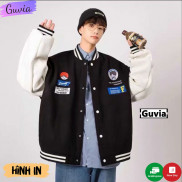 Áo khoác nỉ Cardigan Dinner rộng Ulzzang Unisex Áo nỉ nữ Cardigan bomber jacket Guvia Unisex