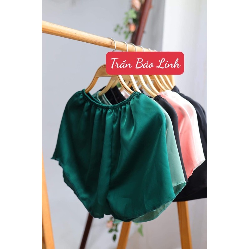 Quần đùi nữ bigsize thiết kế chất lụa cao cấp quần sooc họa tiết trơn mát quyến rũ thoải mái mùa hè hàng vnxk