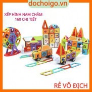 Đồ chơi xếp hình nam châm 160 chi tiết, đồ chơi phát triển trí tuệ dochoigo.vn
