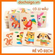 Đồ chơi tranh ghép gỗ 3d nhiều hình ngộ nghĩnh phát triển trí tuệ cho bé 1 2 3 4 tuổi, đồ chơi thông minh dochoigo.vn