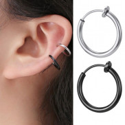 Bông Tai Nam Không Cần Bấm Lỗ (1PCS), Khuyên Tai Nam Kẹp Không Cần Lỗ Trong Bộ Sưu Tập Bông Tai Nam Hàn Quốc 2021