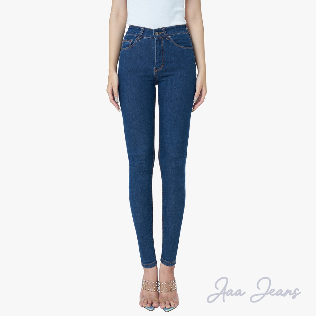 Quần Jean Pha Sợi Cà Phê Aaa Jeans Dáng Skinny Lưng Cao - Ucsd Coffee