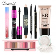 Bộ trang điểm LAMEILA gồm Kem BB + Phấn phủ + Tạo Khối + Phấn mắt + Chì kẻ mày + Mascara + Kẻ mắt + Son kem