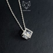 Dây Chuyền Bạc Ta S99 CaoBac Silver Mặt Hình Khối Lập Phương Dành Cho Nữ