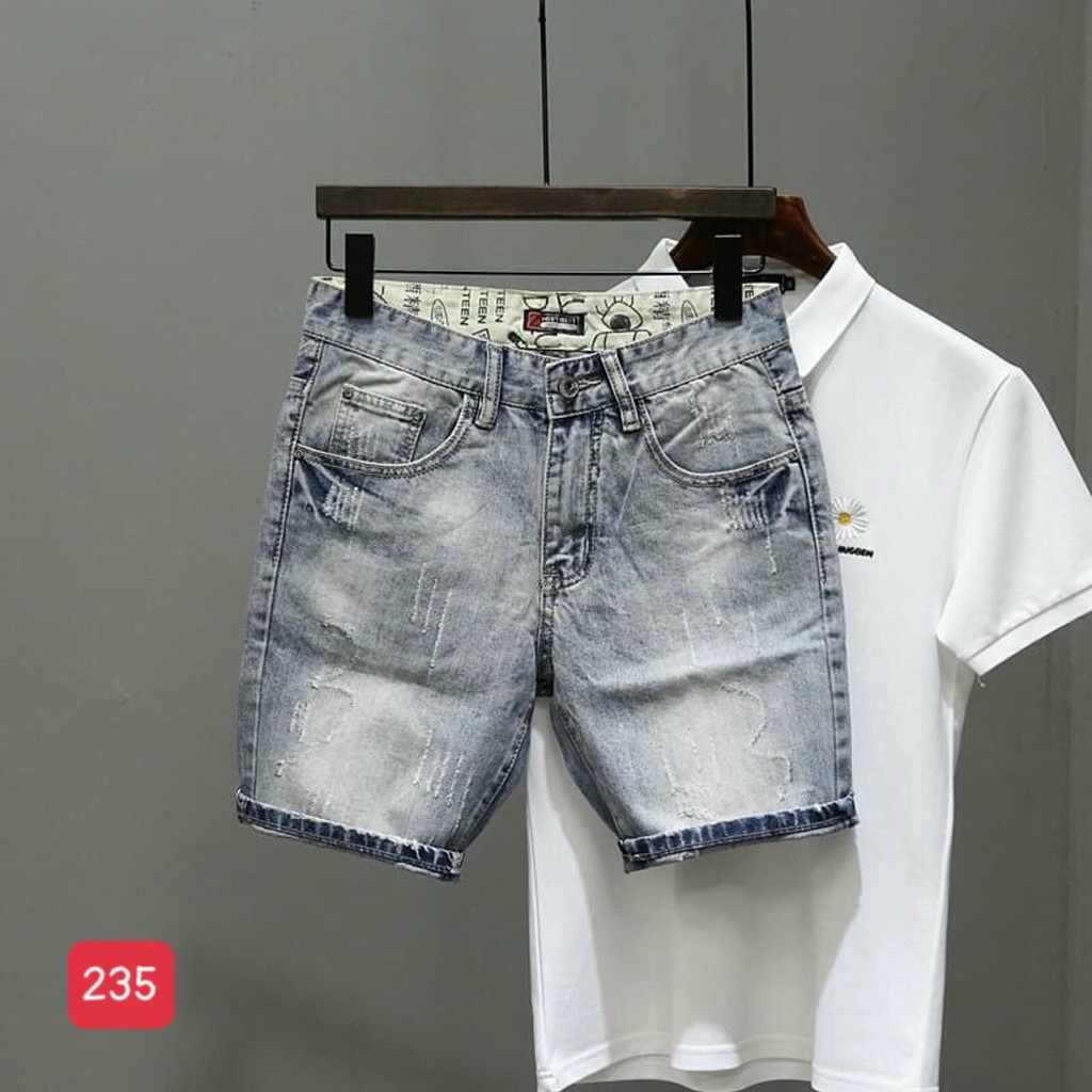 Quần Short Nam Chất Jean Co Giãn, Quần Đùi Nam thời trang cao cấp MuradFashion NT162