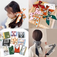 Khăn cột tóc vải đa năng choàng cổ hot trend nhiều họa tiết