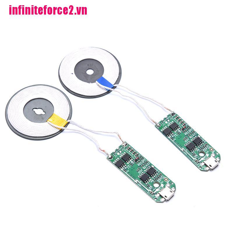 Set 2 Bảng Mạch Sạc Không Dây Dc 5v Qi Pcba + Mô Đun Sạc Cuộn Dây