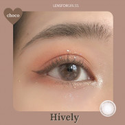 Kính Áp Tròng choco hồng đào Hively choco chính hãng Olens | Hạn sử dụng 3-6 tháng