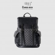 Ba lô da Unisex Three-Box Retro họa tiết Damier Graphite & Damier Brown 2021 - BL8053