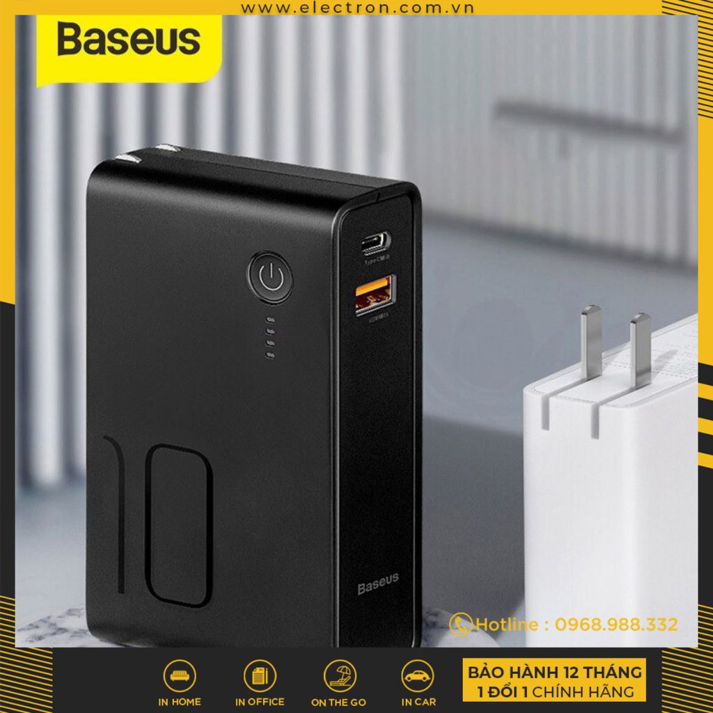 Bộ sạc nhanh tích hợp pin dự phòng Baseus Power Station 2in1 10000mAh PD3.0/ QC3.0