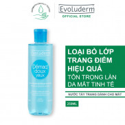 Nước tẩy trang Evoluderm dành cho mắt và môi tinh chất Cornflower và Rose Floral Water 250ml